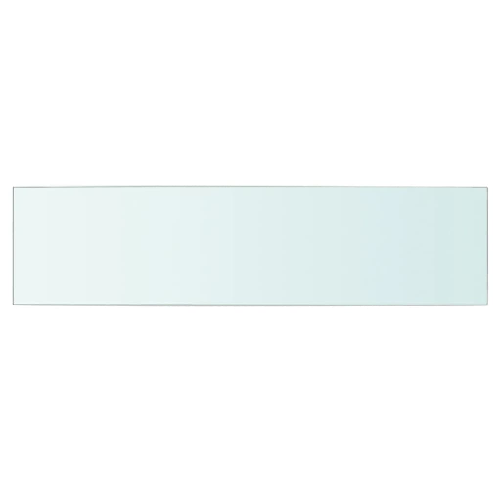vidaXL Półki, 2 szt., panel z przezroczystego szkła, 60 x 15 cm