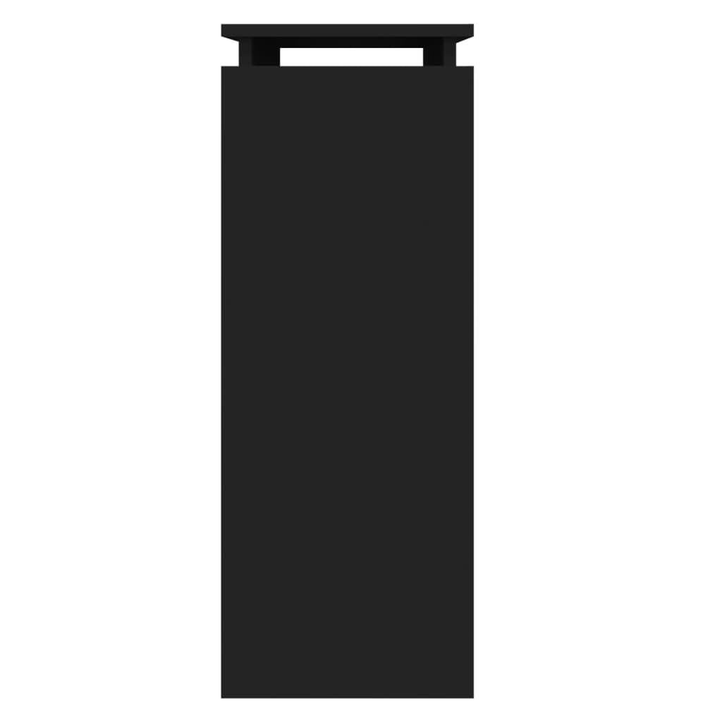 vidaXL Stolik konsolowy, czarny, wysoki połysk, 80x30x80 cm, płyta