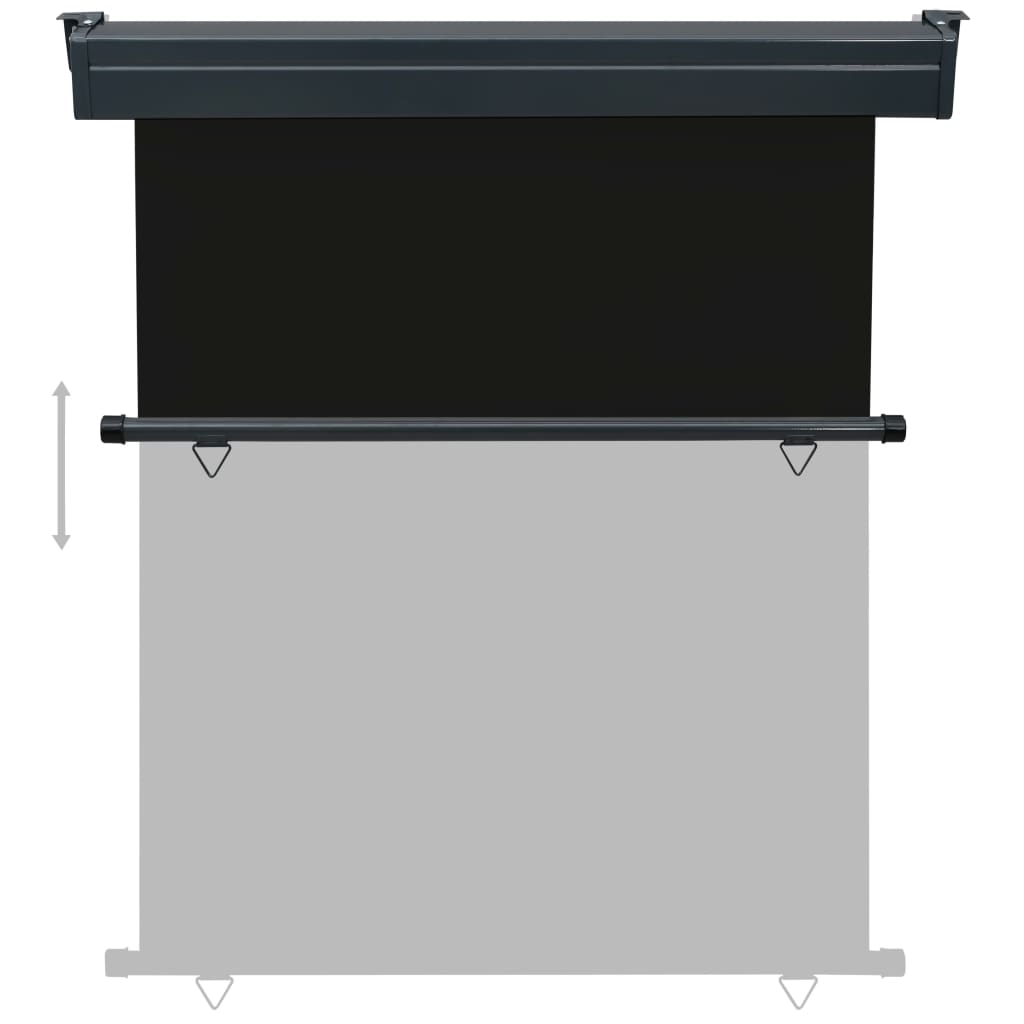vidaXL Markiza boczna na balkon, 140 x 250 cm, czarna