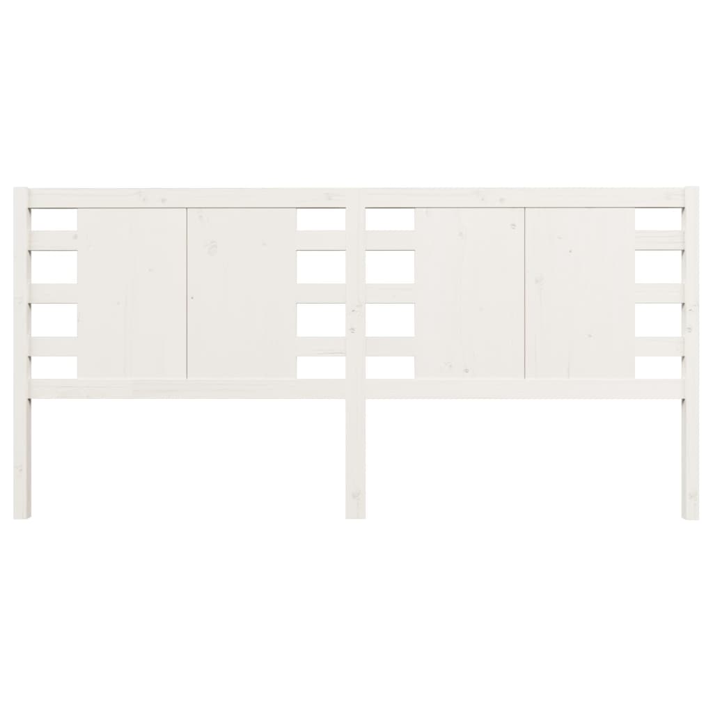 vidaXL Wezgłowie łóżka, białe, 156x4x100 cm, lite drewno sosnowe