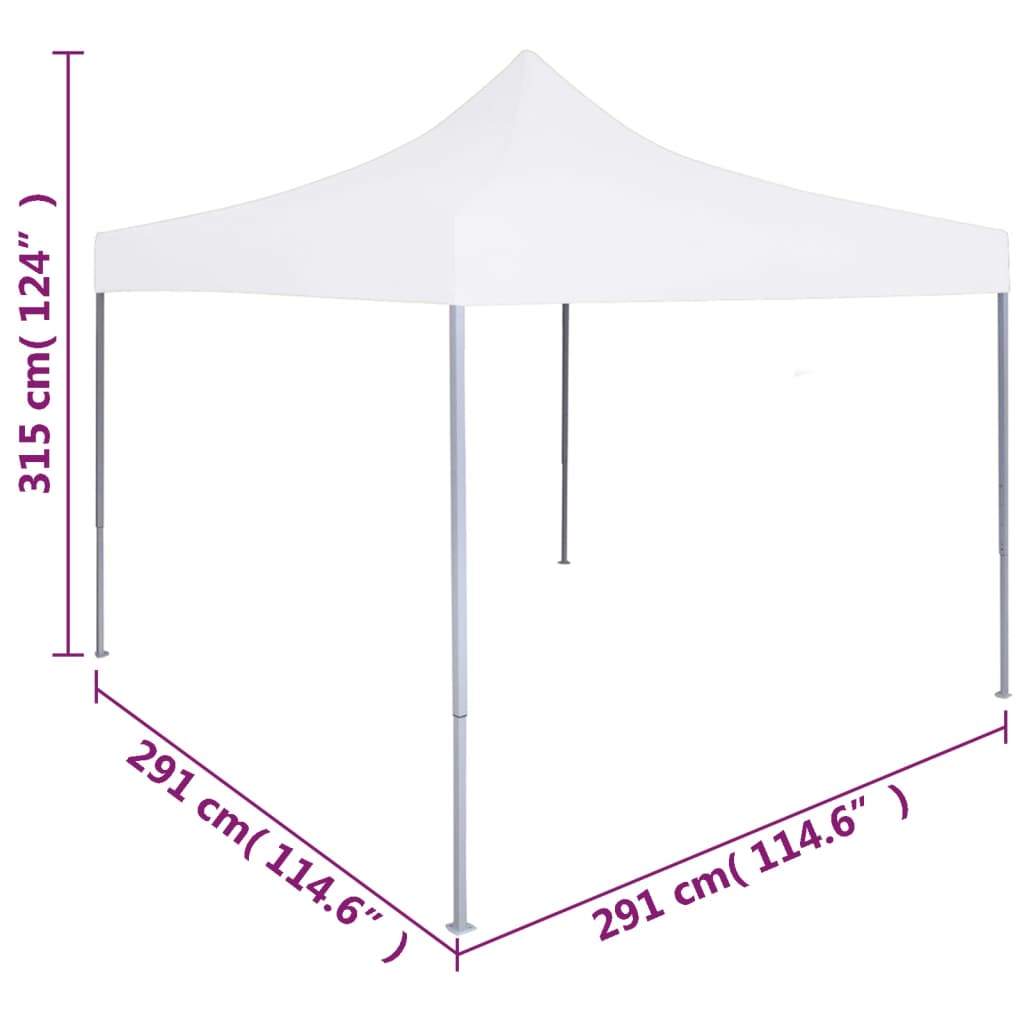 vidaXL Profesjonalny, składany namiot imprezowy, 3x3 m, stal, biały