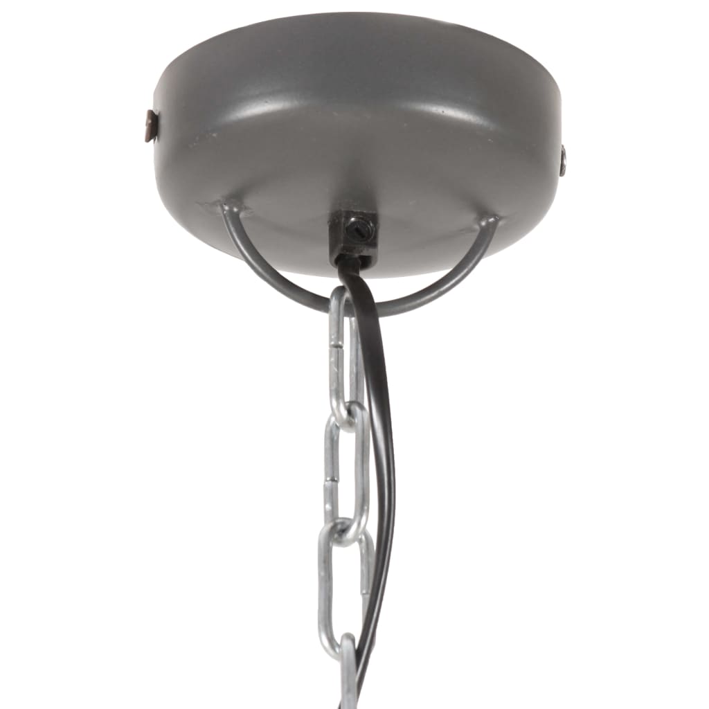 vidaXL Industrialna lampa wisząca, 25 W, szara, okrągła, 52 cm, E27