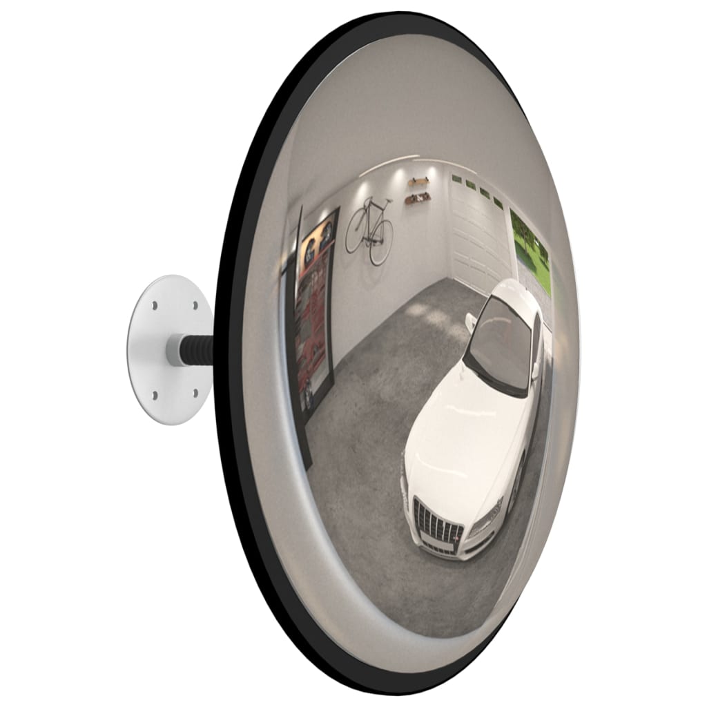 vidaXL Wypukłe lustro do użytku w pomieszczeniach, czarne, Ø40 cm