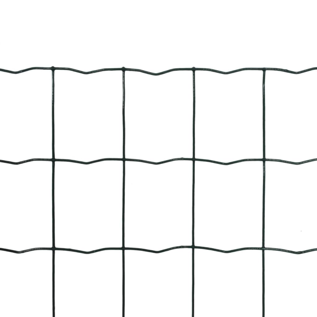 vidaXL Euro ogrodzenie, stalowe, 10 x 1,5 m, zielone