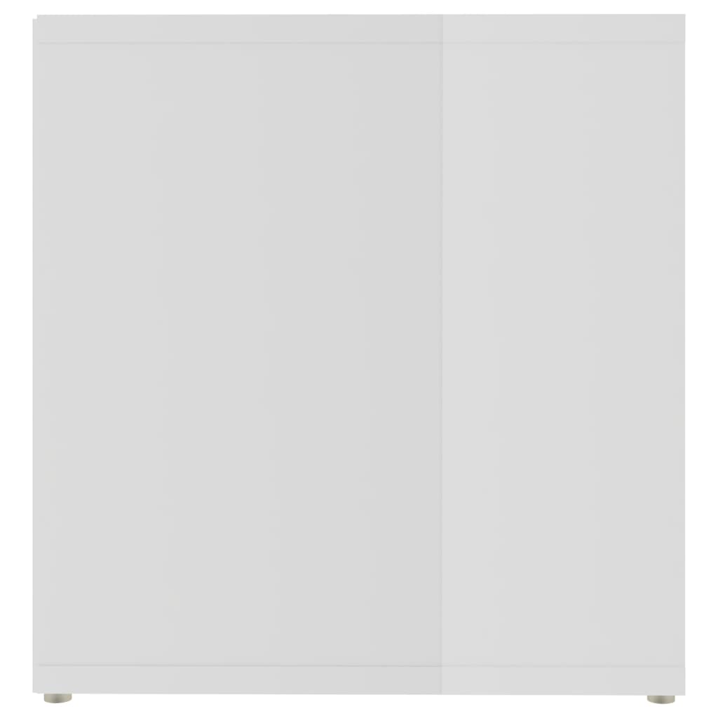 vidaXL Szafka pod TV, wysoki połysk, biała, 72x35x36,5 cm, płyta