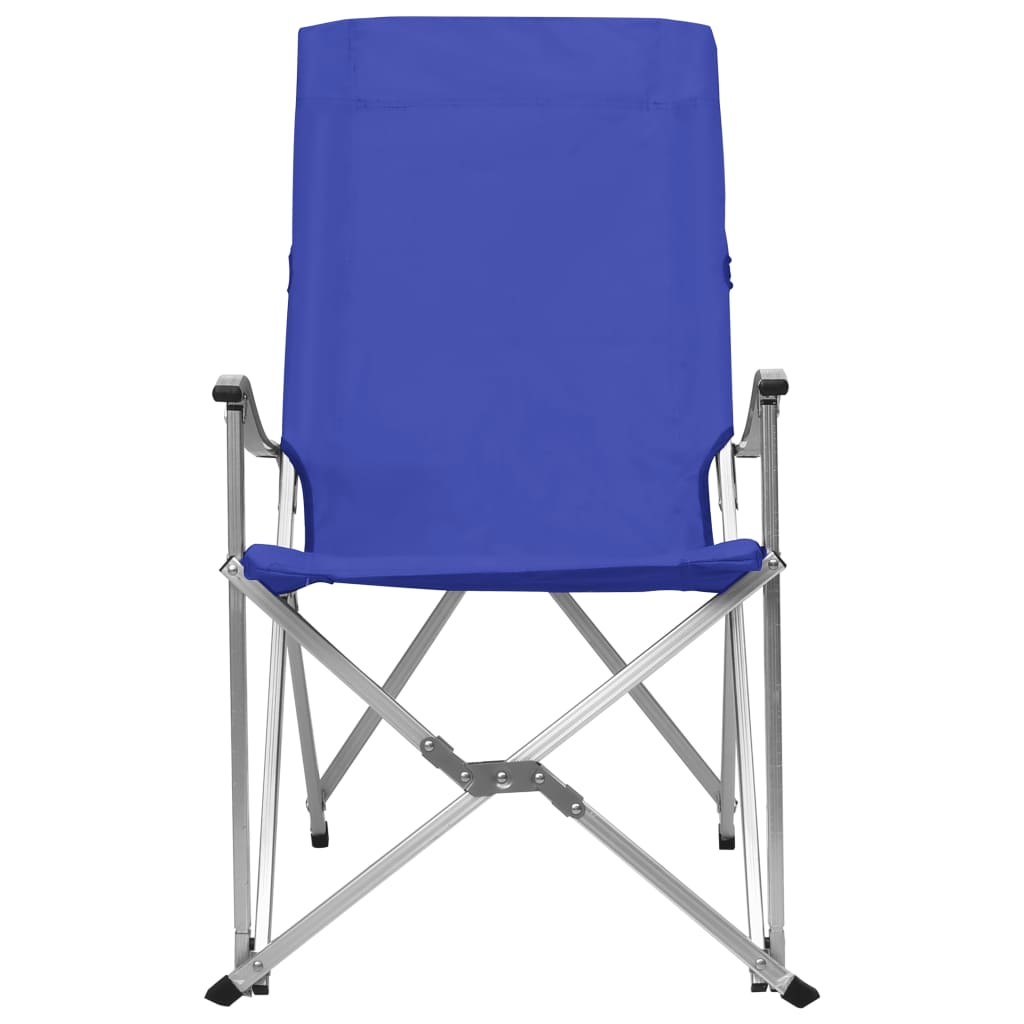 vidaXL Składane krzesła turystyczne, 2 szt., niebieskie