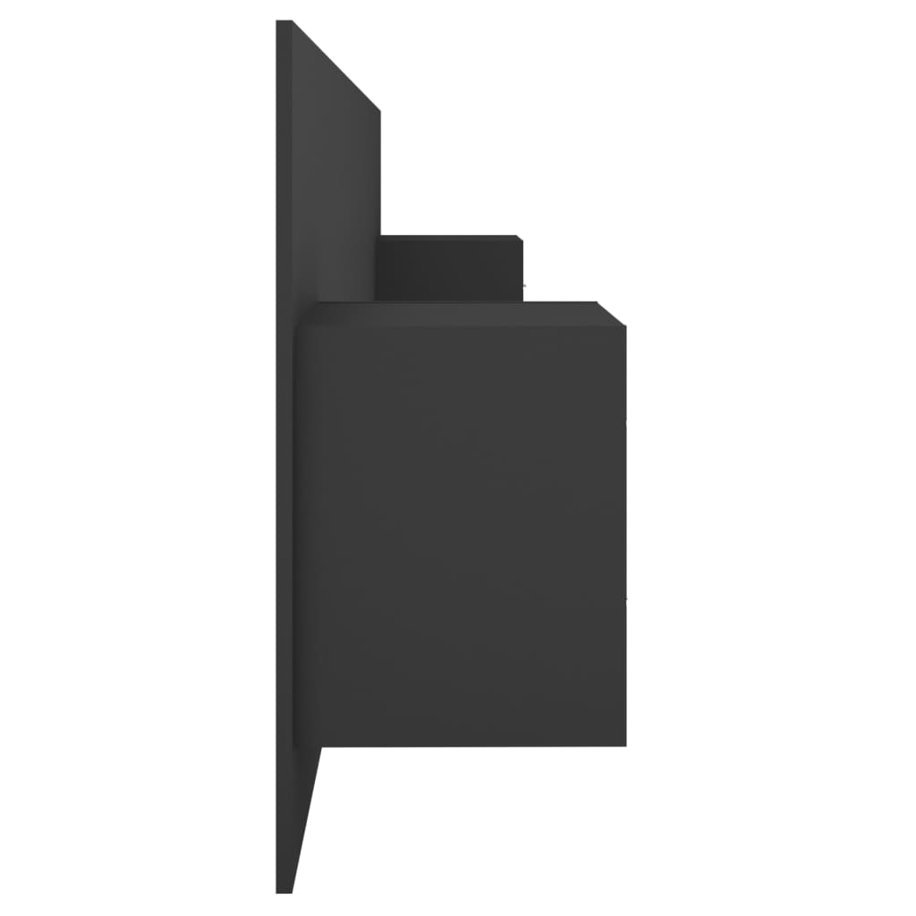 vidaXL Wezgłowie z szafkami, czarne, materiał drewnopochodny