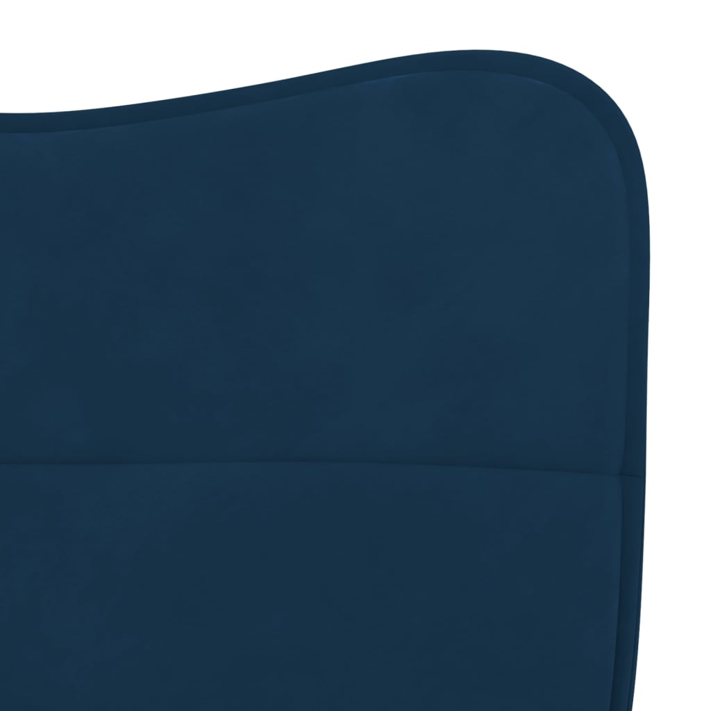 vidaXL Krzesła stołowe, 2 szt., niebieskie, aksamitne