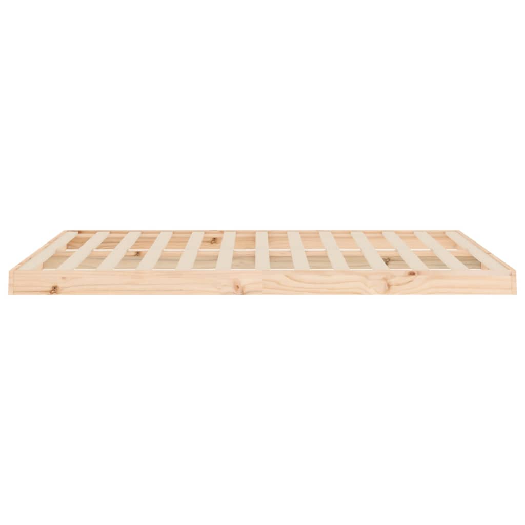 vidaXL Rama łóżka, 135x190 cm, lite drewno sosnowe