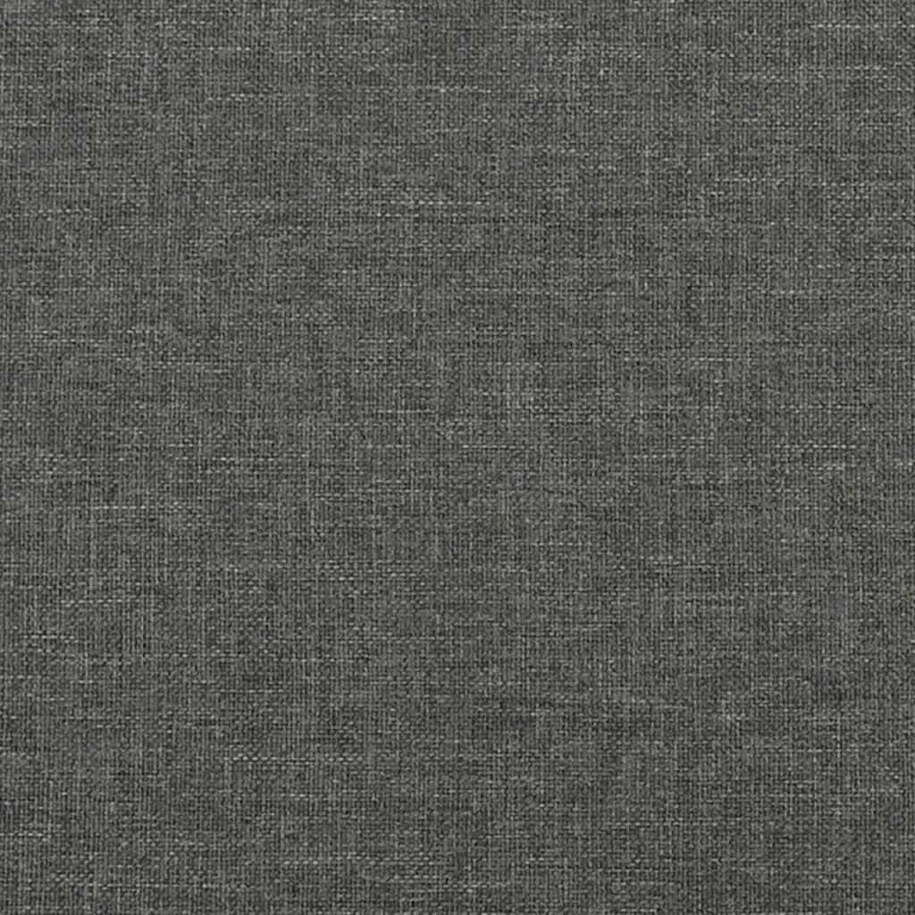 vidaXL Rama łóżka, ciemnoszara, 90 x 200 cm, tapicerowana tkaniną