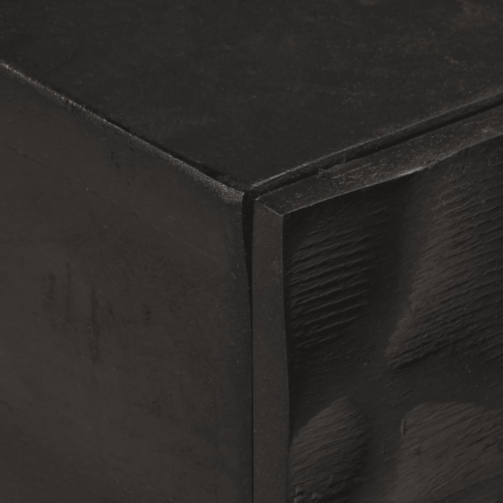 vidaXL Stolik konsolowy, czarny, 90x30x76 cm, drewno mango i żelazo