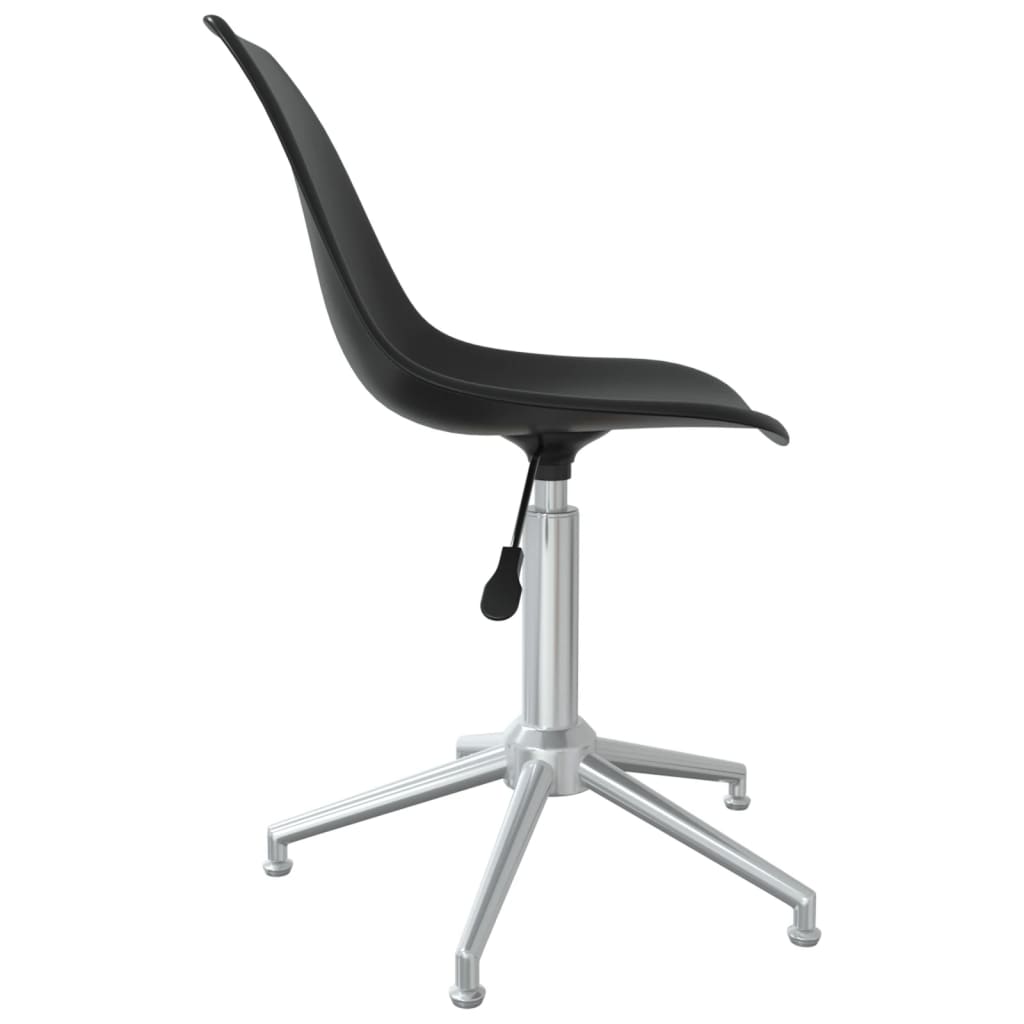 vidaXL Obrotowe krzesła stołowe, 2 szt., czarne, PP