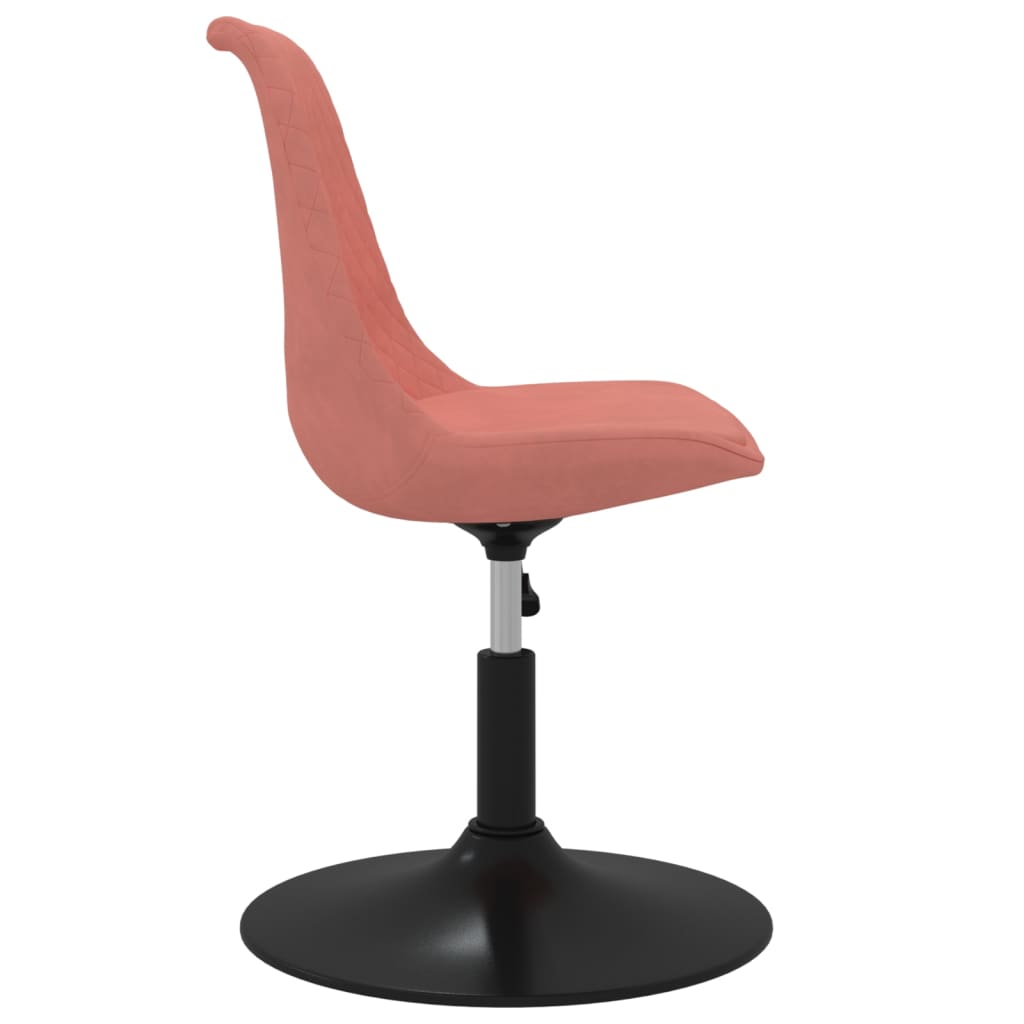vidaXL Obrotowe krzesła stołowe, 4 szt., różowe, obite aksamitem