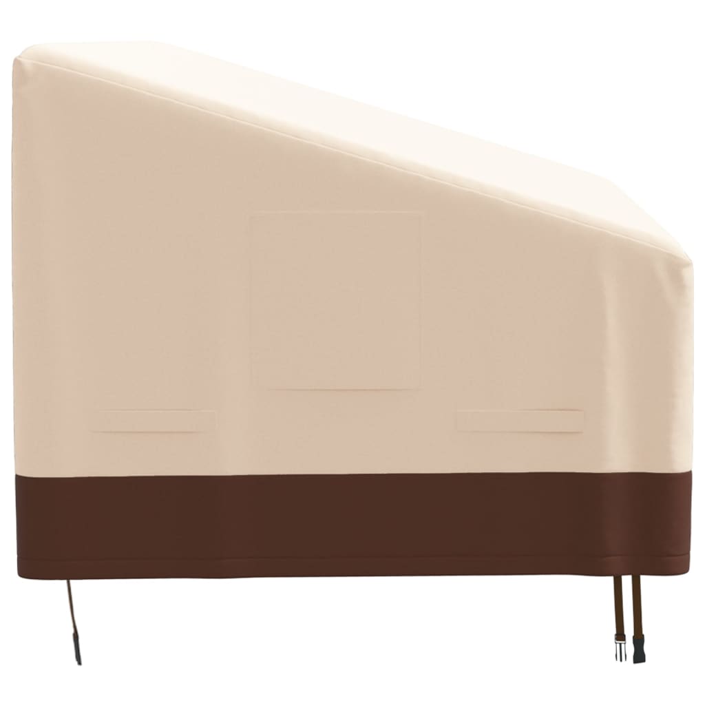 vidaXL Pokrowiec na ławkę 2-osobową, beżowy, 198x97x48/74 cm, tkanina