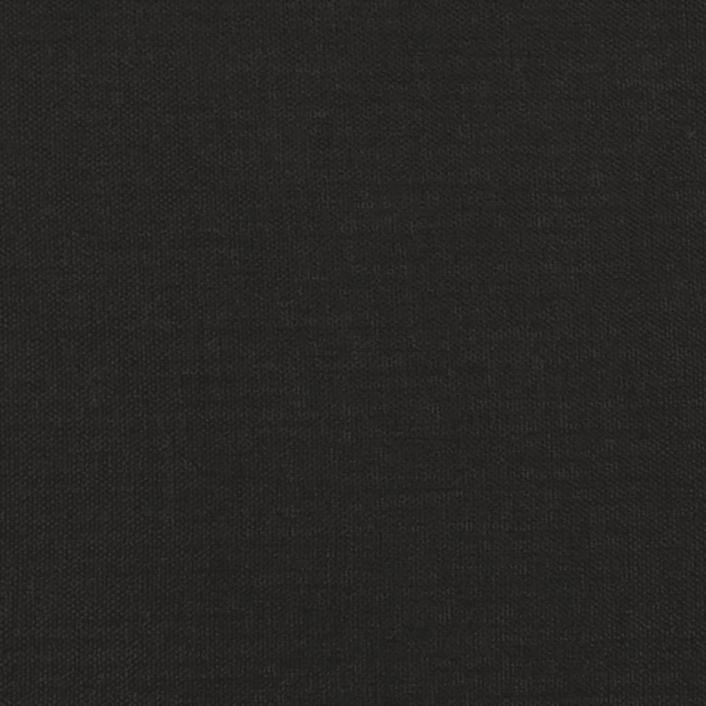 vidaXL Rozkładana kanapa 2-osobowa, czarna, tapicerowana tkaniną