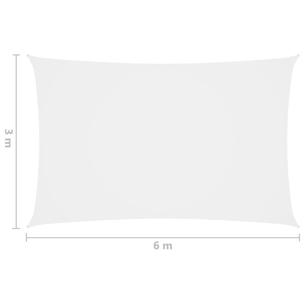 vidaXL Żagiel ogrodowy, tkanina Oxford, prostokątny, 3x6 m, biały