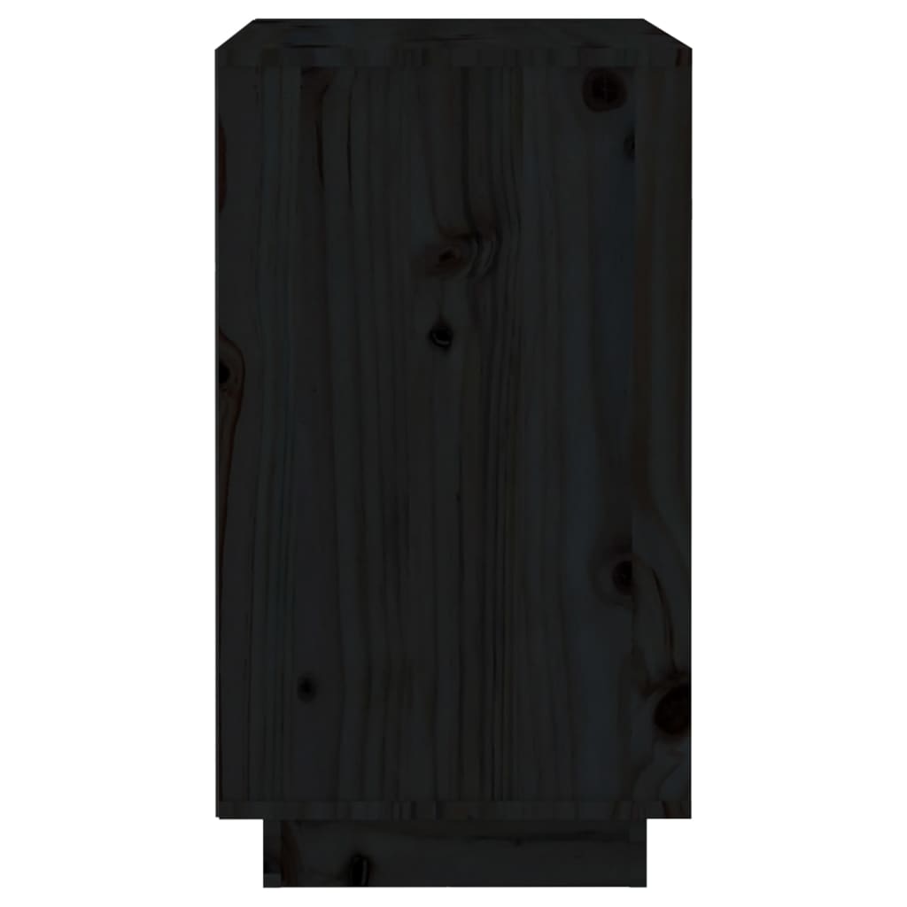 vidaXL Szafka na wino, czarna, 55,5x34x61 cm, lite drewno sosnowe