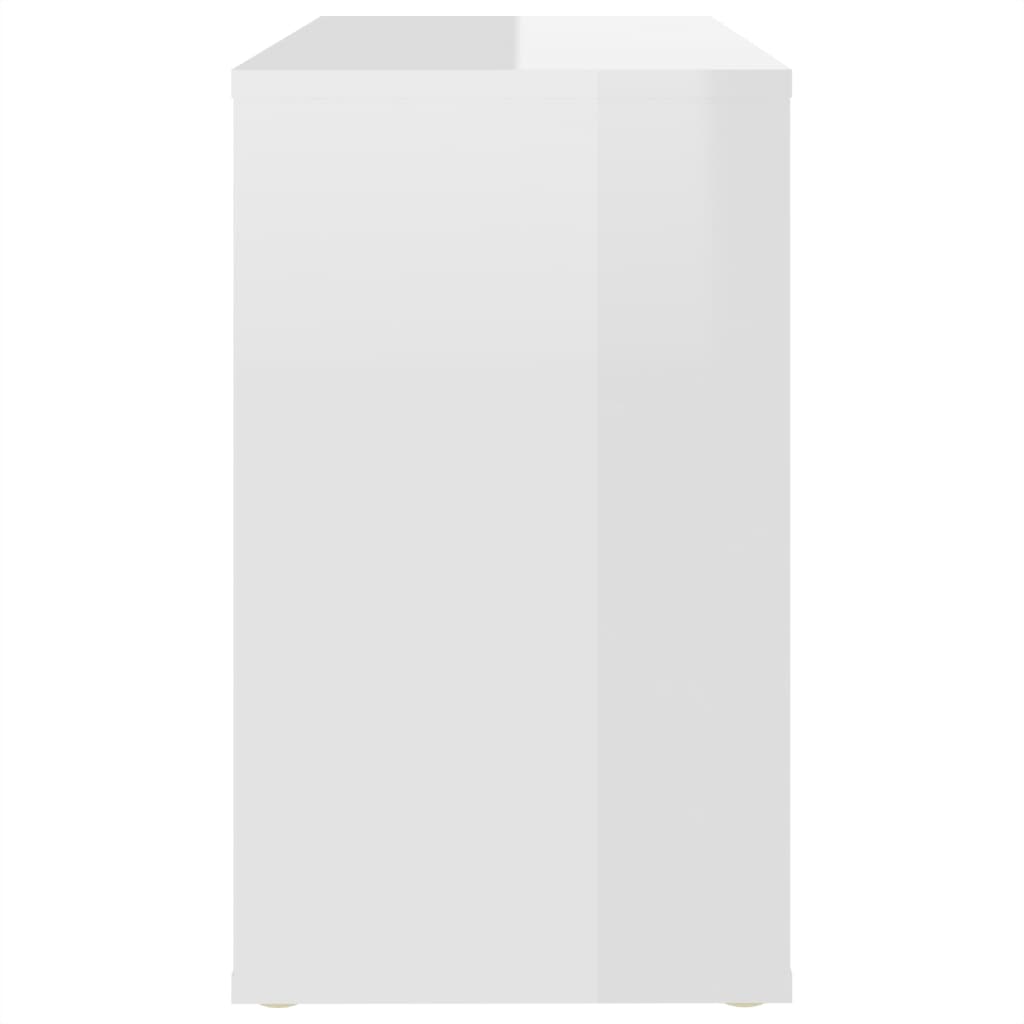 vidaXL Szafka boczna, biała, wysoki połysk, 60x30x50 cm, płyta wiórowa