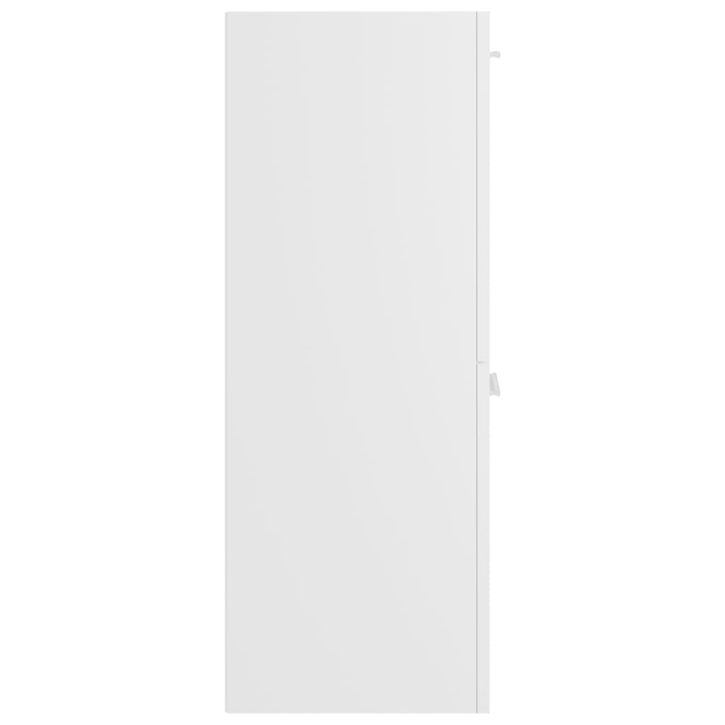 vidaXL Szafka łazienkowa, biała, 30x30x80 cm, materiał drewnopochodny