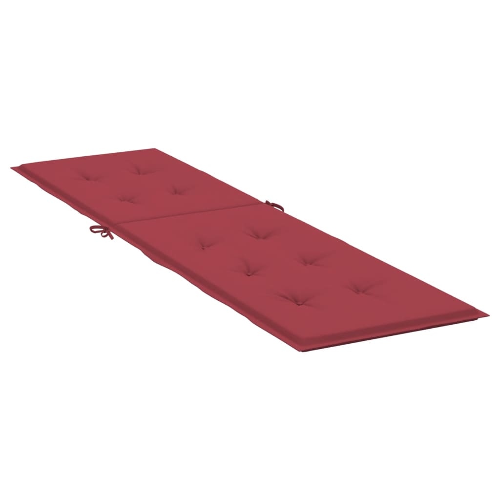 vidaXL Poduszka na leżak, winna czerwień, (75+105)x50x3 cm