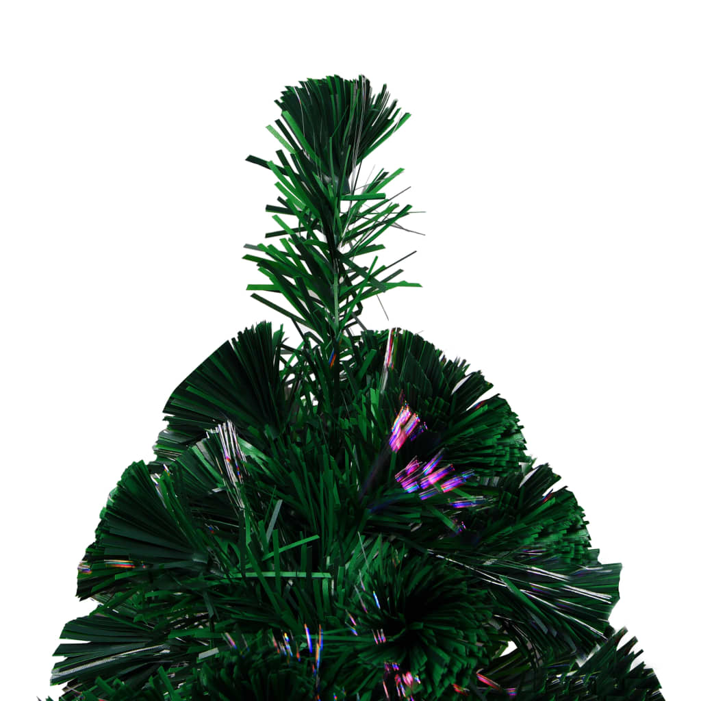 vidaXL Sztuczna choinka ze stojakiem, zielona, 240 cm, światłowód