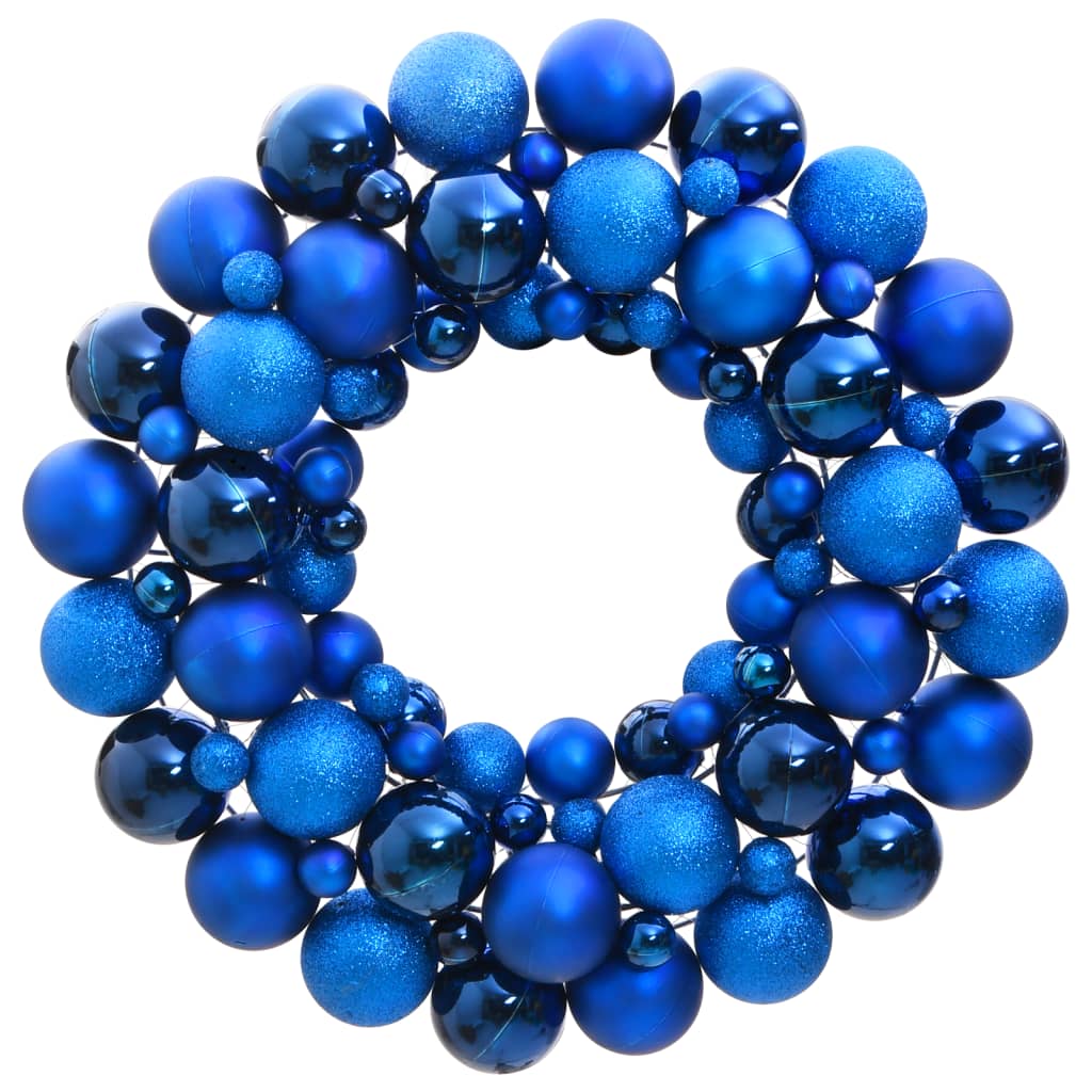 vidaXL Wieniec świąteczny, niebieski, 45 cm, styropian