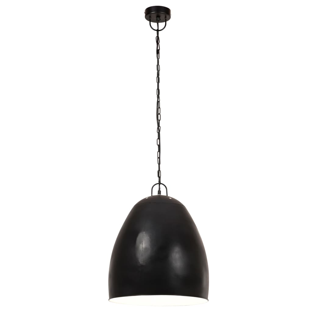 vidaXL Industrialna lampa wisząca, 25 W, czarna, okrągła, 42 cm, E27