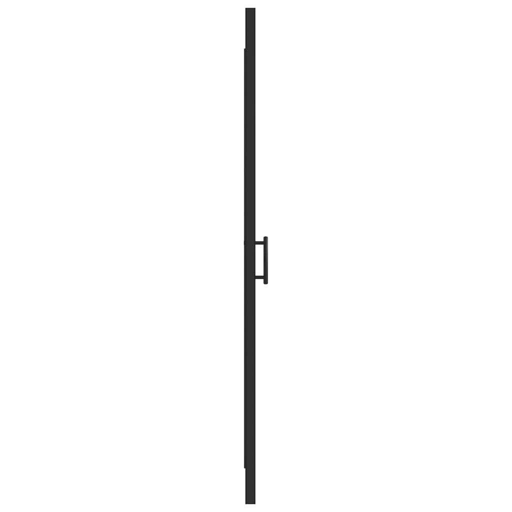 vidaXL Drzwi prysznicowe, 91x195cm, hartowane szkło półmrożone, czarne