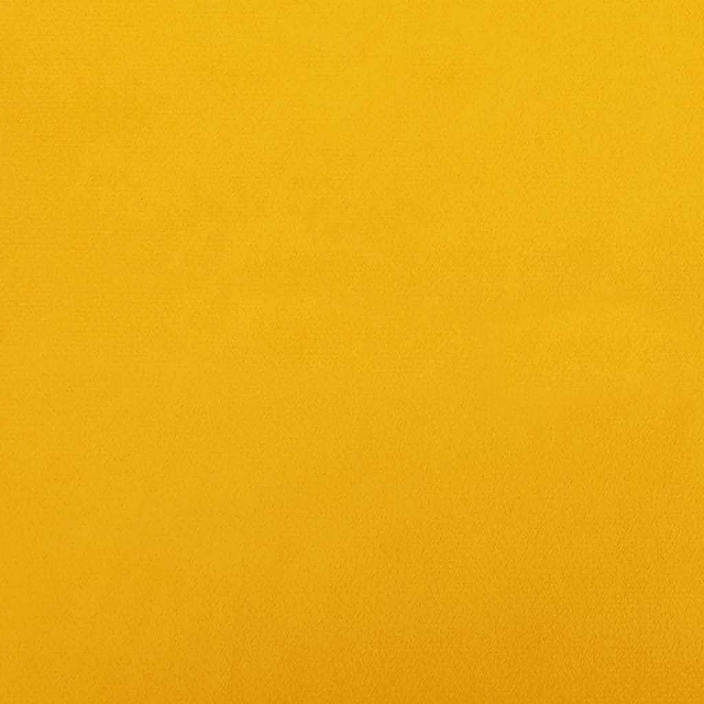 vidaXL Podnóżek, musztardowy żółty, 60x60x36 cm, obity aksamitem