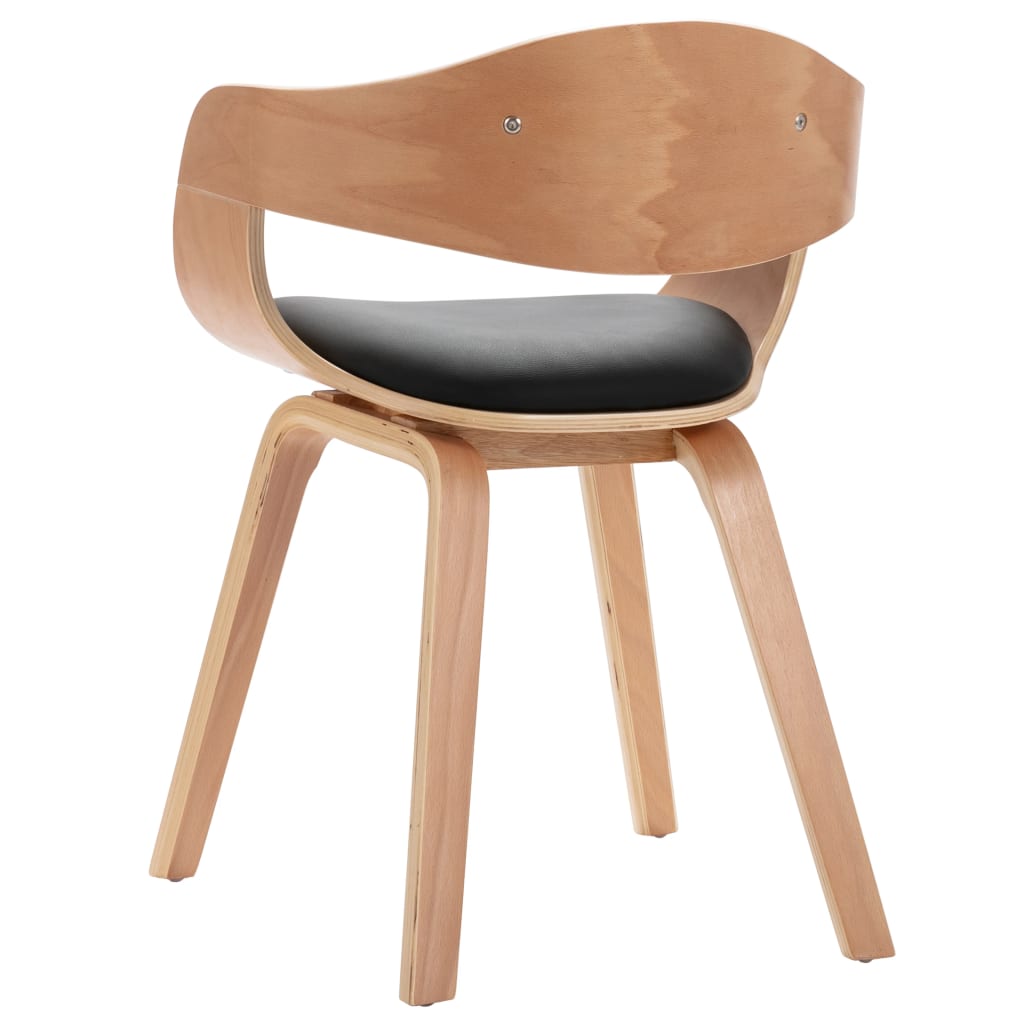 vidaXL Krzesła stołowe, 4 szt., gięte drewno i sztuczna skóra