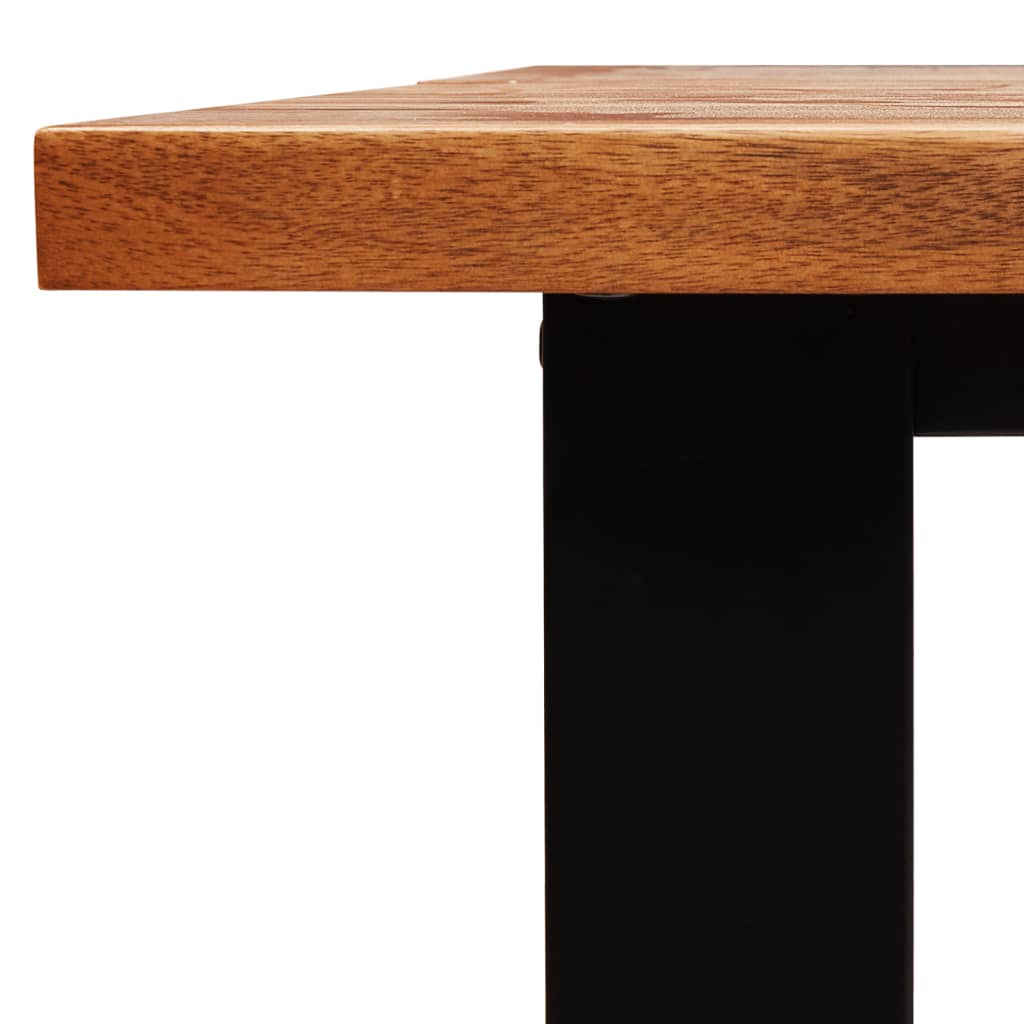 vidaXL Stół z naturalną krawędzią, 140x80x75 cm, lite drewno akacjowe