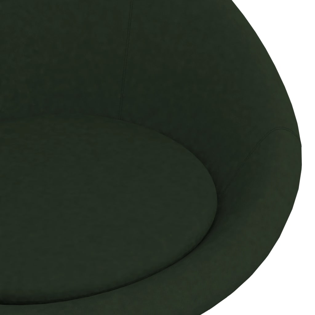 vidaXL Krzesła stołowe, 6 szt., ciemnozielone, aksamitne