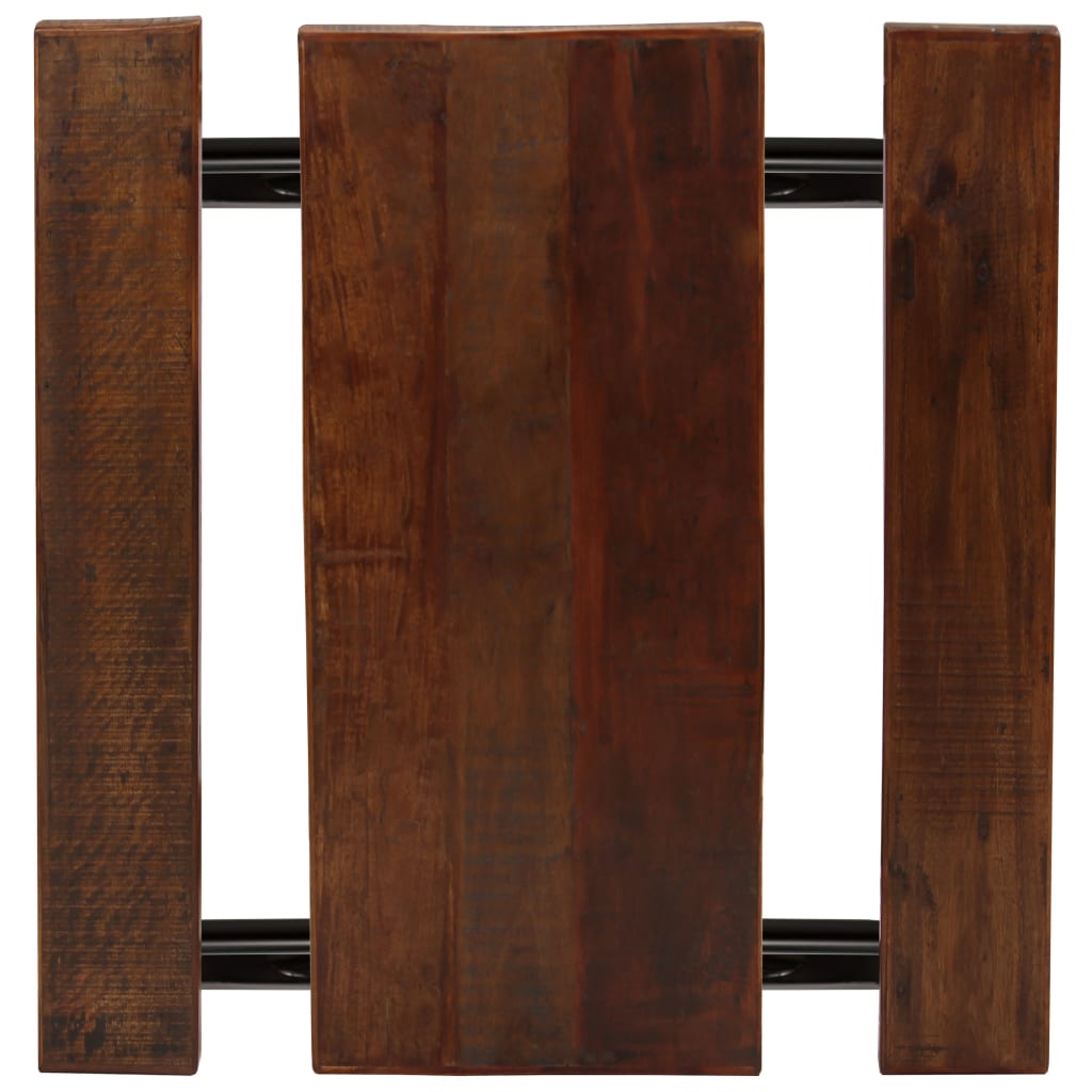 vidaXL Stolik barowy z ławkami, lite drewno z odzysku, 120x50x107 cm