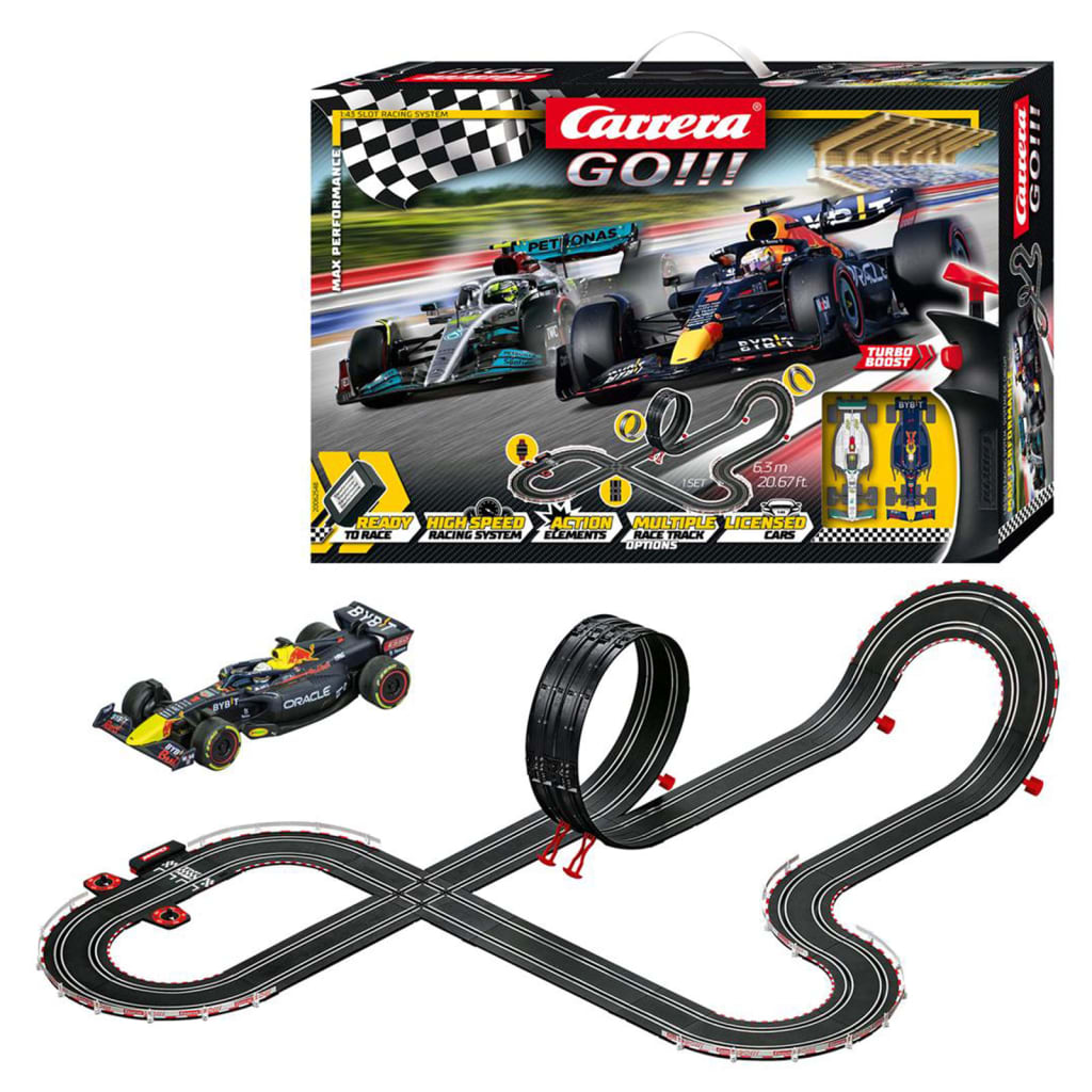 Carrera Go!!! Samochody i tor wyścigowy Max Performance, 6,3 m