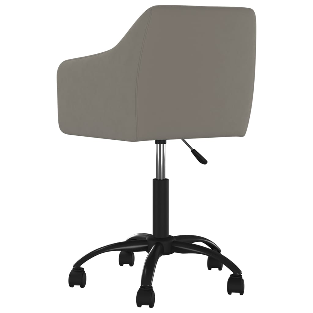 vidaXL Obrotowe krzesła stołowe, 6 szt., jasnoszare, obite aksamitem