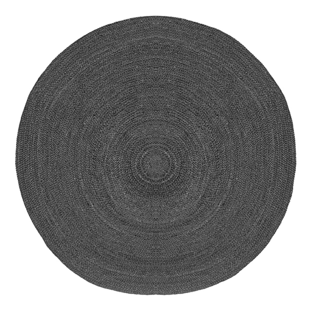 LABEL51 Dywan Jute, okrągły, 150x150 cm, XL, antracytowy