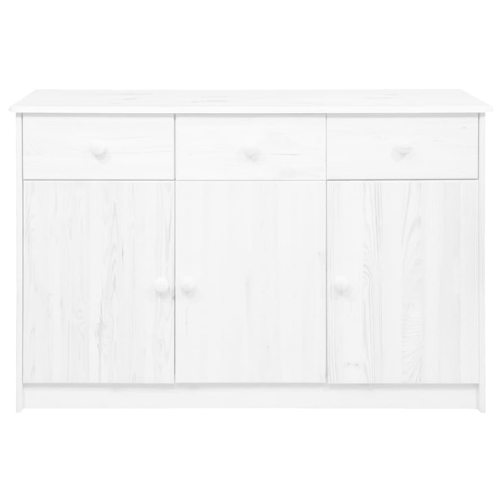 vidaXL Szafka z 3 szufladami, biała, 113x35x73 cm, drewno sosnowe