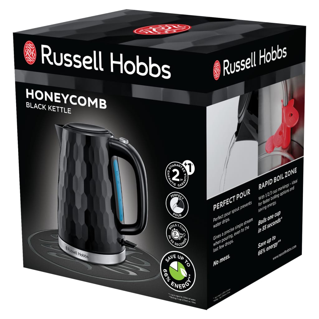 Russell Hobbs Czajnik elektryczny Honeycomb, czarny