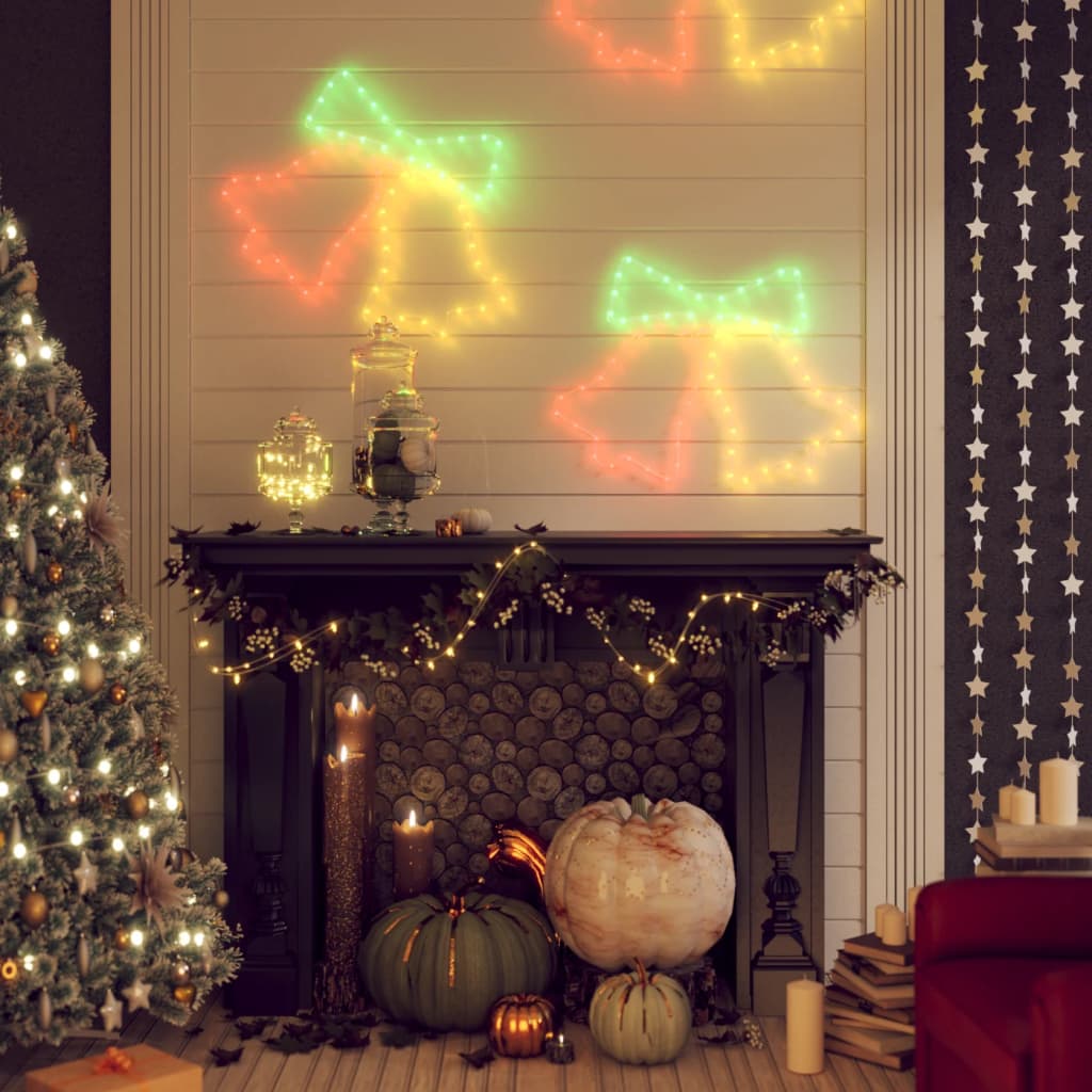 vidaXL Świąteczna dekoracja, dzwonki, 72 LED, 3 szt. 50x56 cm