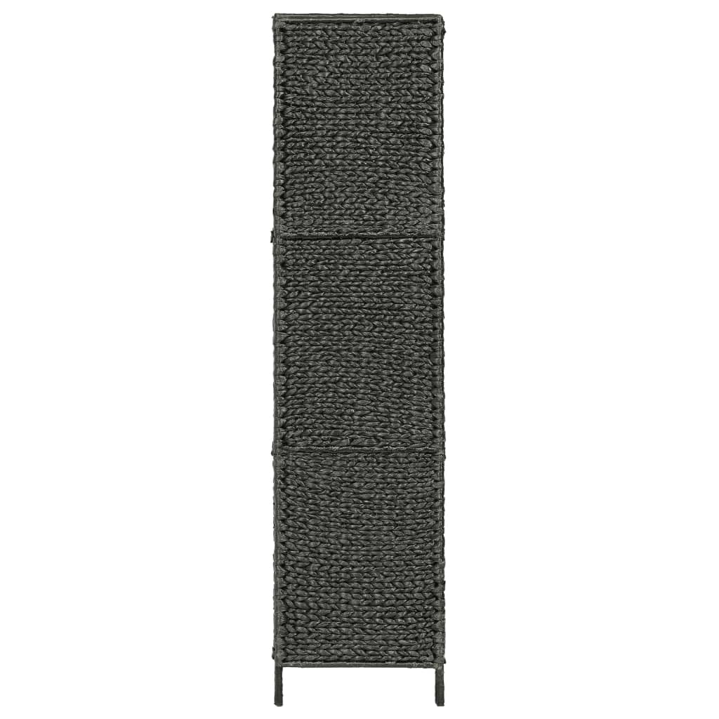 vidaXL 5-panelowy parawan pokojowy, czarny, 193x160 cm, hiacynt wodny