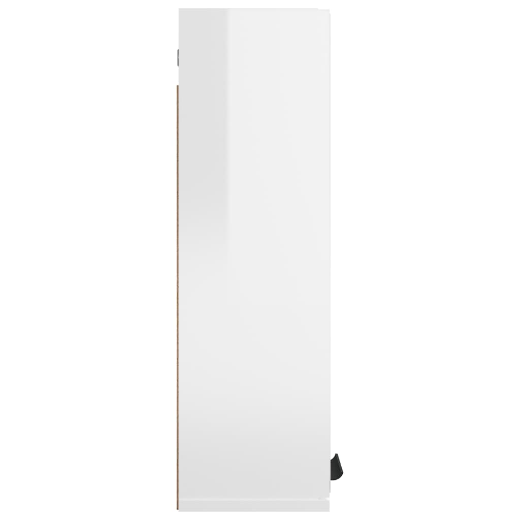 vidaXL Szafka łazienkowa z lustrem, biała, wysoki połysk, 64x20x67 cm
