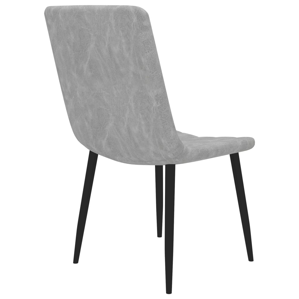 vidaXL Krzesła jadalniane, 6 szt., jasnoszare, sztuczna skóra