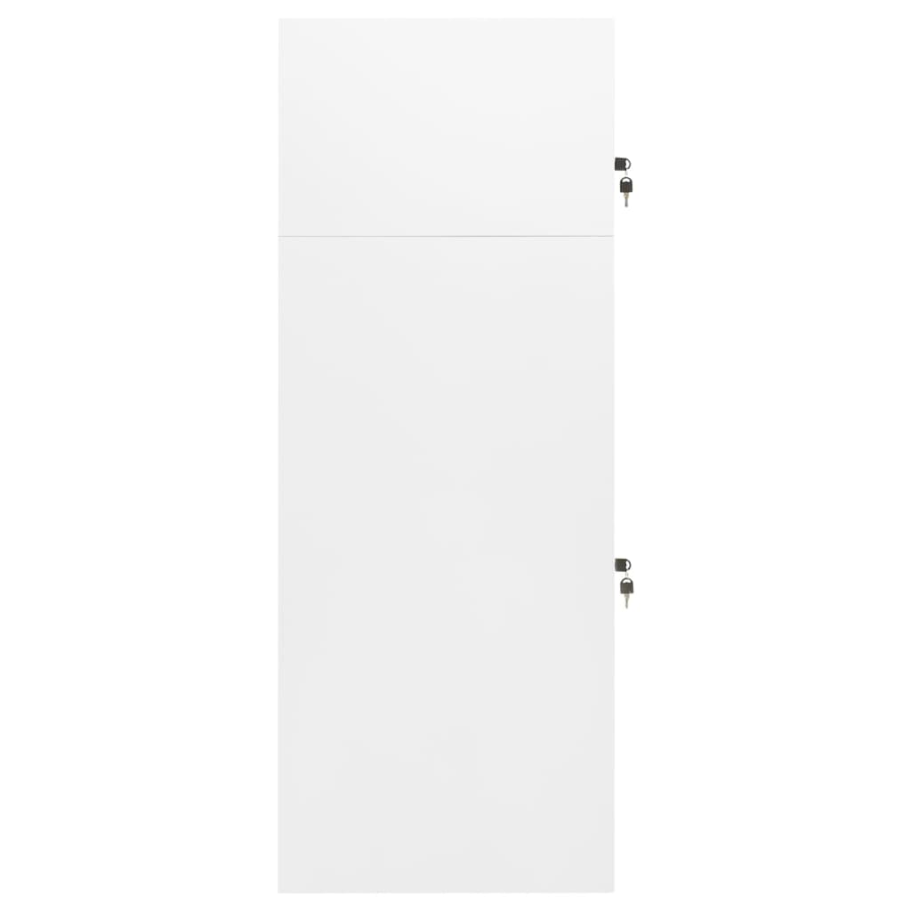 vidaXL Szafka na siodło, biała, 53x53x140 cm, stalowa