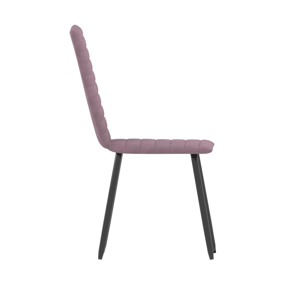 vidaXL Krzesła stołowe, 2 szt., różowe, aksamitne