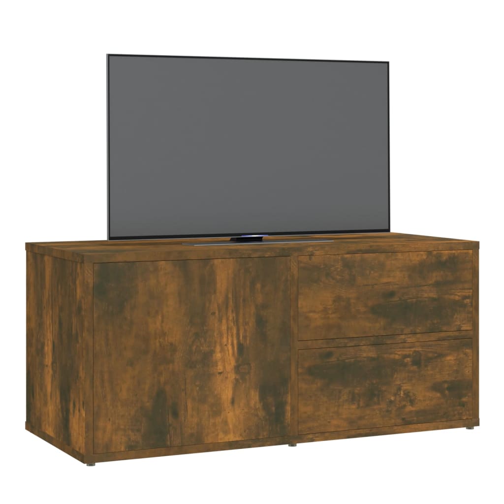 vidaXL Szafka pod telewizor, przydymiony dąb, 80x34x36 cm