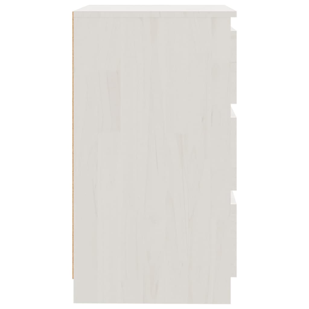 vidaXL Szafka nocna, biała, 60x36x64 cm, drewno sosnowe