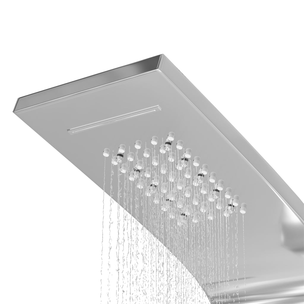vidaXL Panel prysznicowy ze stali nierdzewnej, zakrzywiony