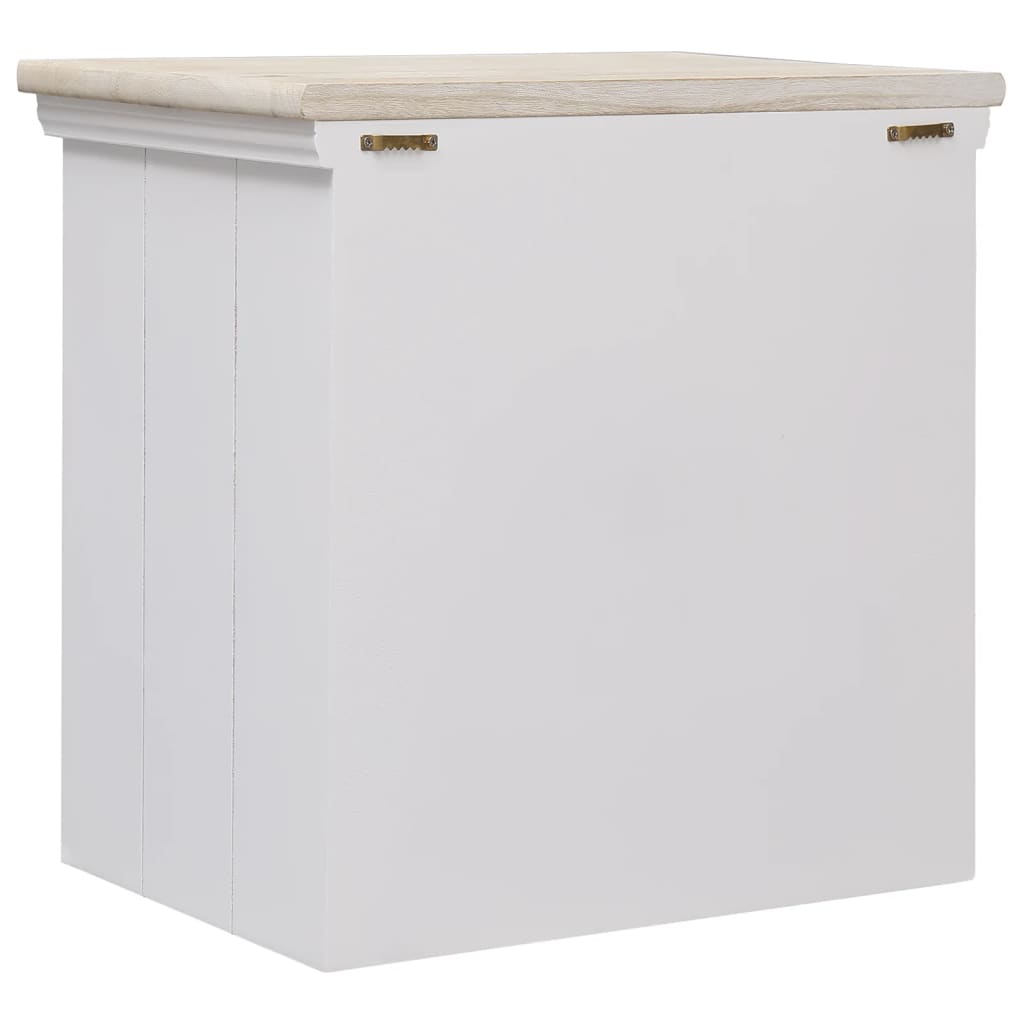 vidaXL 5-częściowy zestaw mebli łazienkowych, lite drewno, biały