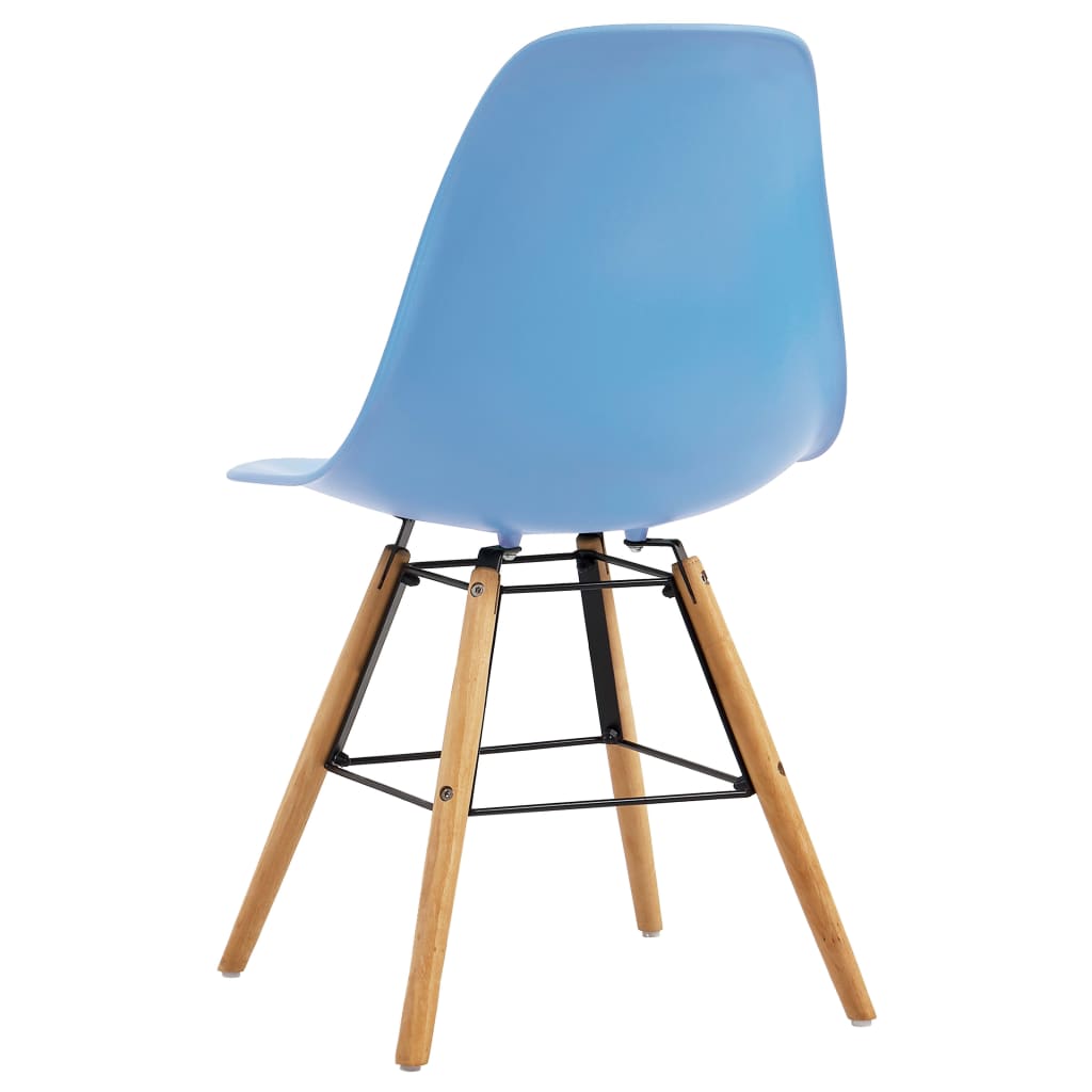 vidaXL Krzesła stołowe, 6 szt., niebieskie, plastik