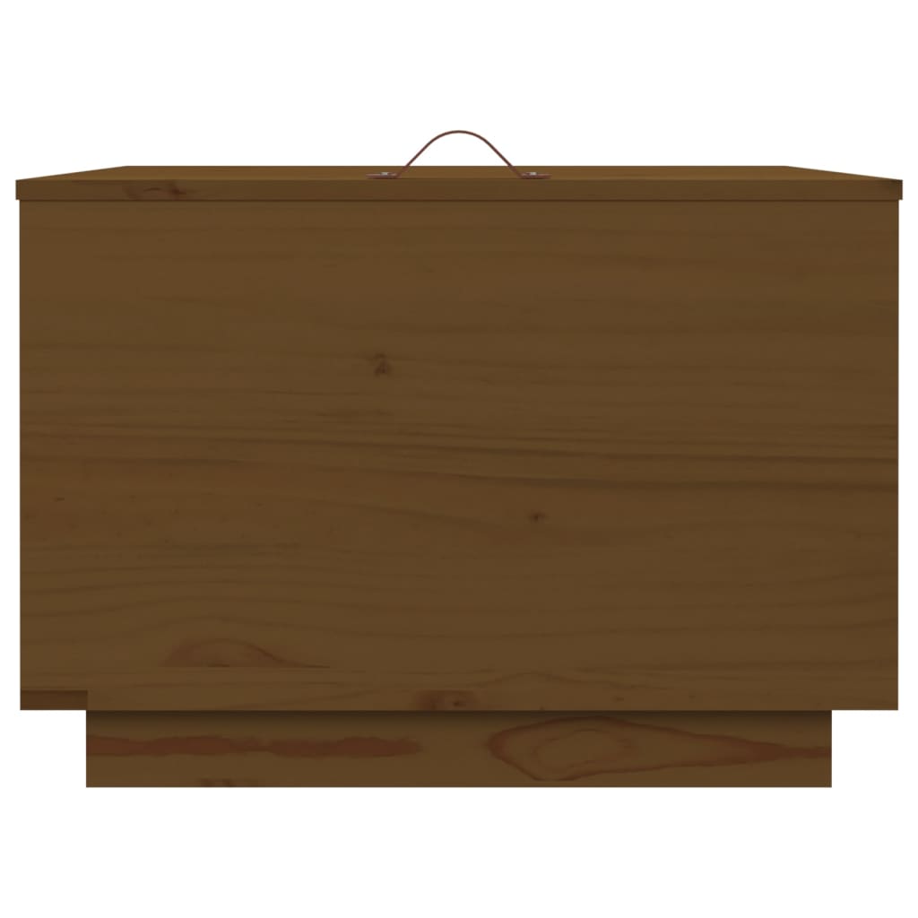 vidaXL Skrzynie z pokrywami, 3 szt., miodowy brąz, lite drewno sosnowe